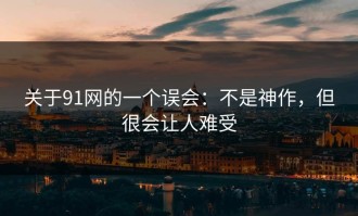 关于91网的一个误会：不是神作，但很会让人难受